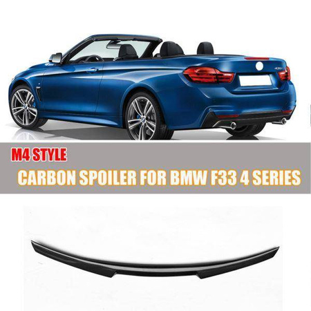 SPOILER BMW F33 CABRIO LOOK M4 LESKLÁ ČERNÁ