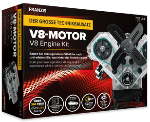 Model spalovacího motoru Franzis V8 k sestavení