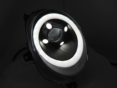TUBE LIGHT Černé LED DRL světlomety pro MINI Cooper F55 / F56 / F57 2014-2017