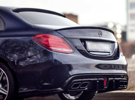 SPOILER MERCEDES W205 4D 15-18 ABS LESKLÁ ČERNÁ