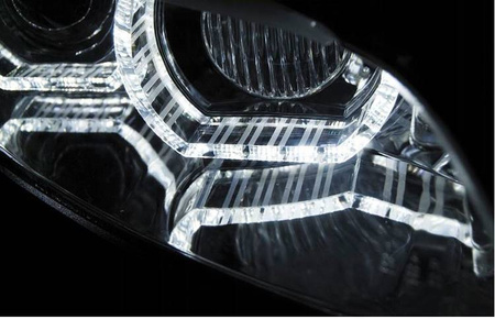 Světla bmw e92 06-10 drl chrom afs xenon
