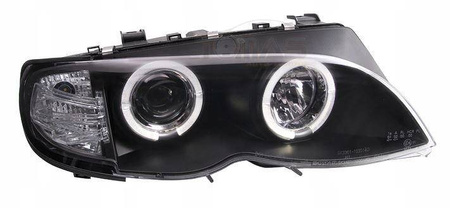 Světlomety BMW E46 RINGI BLACK Seda světlomety