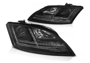 Audi Tt lampy 06-10 8j černá Led Drl Dts Xenon