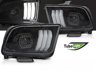 FORD MUSTANG 04-09 Tube Light Černé světlomety