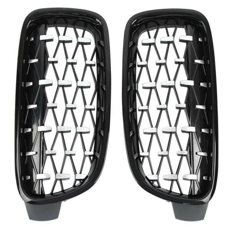 MŘÍŽKA (LEDVINOVÁ) BMW F30/F31 DIAMEND LOOK ČERNÁ CHROMOVÁ