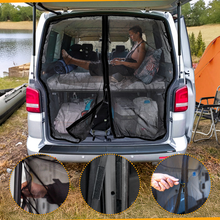 Moskytiéra se zámkem v zadních dveřích pro VW T6 / T6.1 2015-