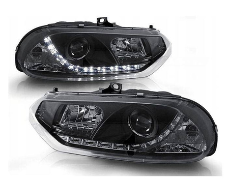 Světlomety Alfa Romeo 156 97-03 černé denní světlo !