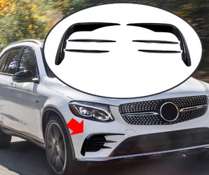 Spoilery předního nárazníku Mercedes GLC X253 15-19 lesklá černá