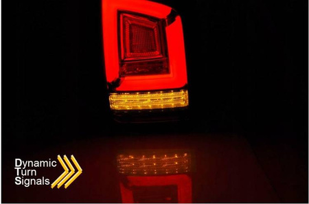 LED světla vw t5 03-09 červený kouř plný led dts