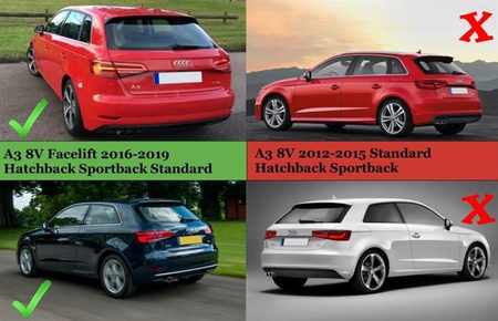 DIFUZOR AUDI A3 8V HATCHBACK/SPORTBACK (2016-2019)