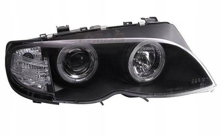 Světlomety BMW E46 RINGI BLACK Seda světlomety