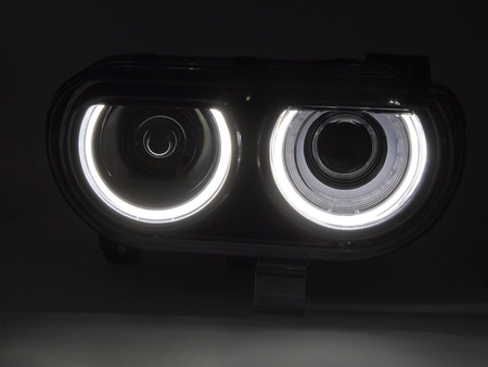 Světlomety pro DODGE CHALLENGER 2008-2014 černé
