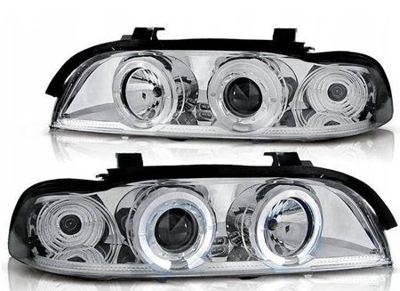 Bmw e39 ringi h1/h1 chromované světlomety ringi