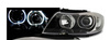Světla BMW E90 E91 05-11 led kroužky černá H7/H7 DEPO