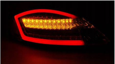 Porsche boxster 05-08 červené kouřové led světla