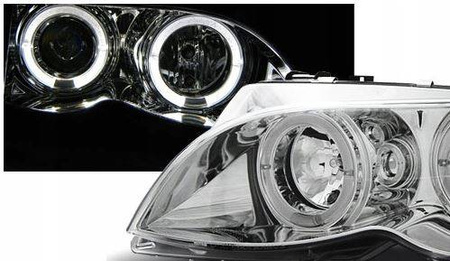 Světlomety bmw e46 01-05 angel eyes chromové