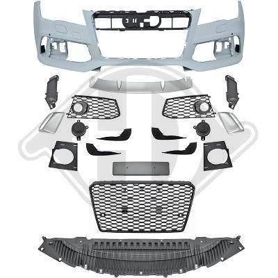 PŘEDNÍ NÁRAZNÍK A7 4G 10-14 RS7-OPTIK ČERNÝ