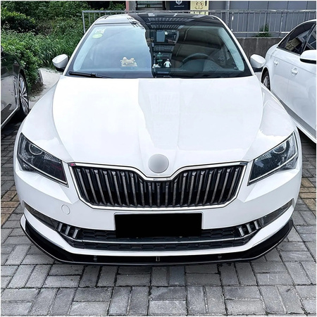 Spoiler předního nárazníku/rozptylka lesklá černá SKODA SUPERB MK3