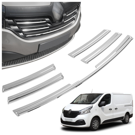 Lišty přední masky Grill Renault Trafic 2014+