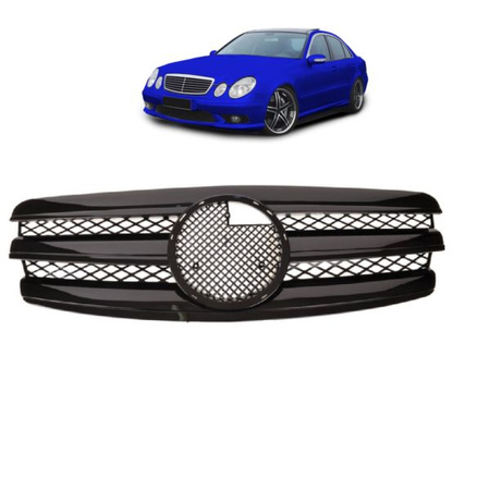 MŘÍŽKA MERCEDES E W211 02-06 LESKLÁ ČERNÁ