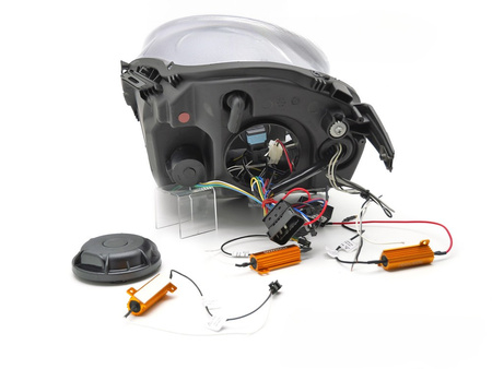 TUBE LIGHT Černé LED DRL světlomety pro MINI Cooper F55 / F56 / F57 2014-2017