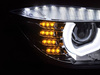 ČERNÉ LED světlomety pro BMW F30 F31 11-15