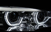 Světla Bmw X5 E70 07-10 kroužky 3d drl chrom xenon