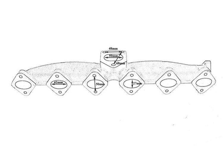 Výfukové potrubí BMW E60 E61 E65 X5 3.0d 2.5d