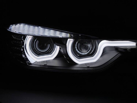 ČERNÉ LED světlomety pro BMW F30 F31 11-15