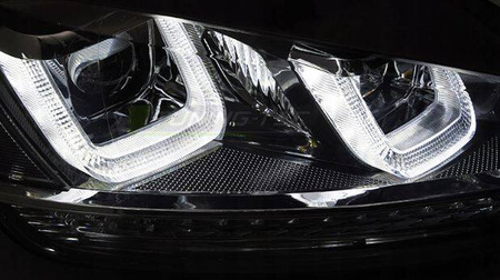ŽÁROVKY, PŘEDNÍ SVĚTLOMETY, LED KROUŽKY pro VW GOLF 7 VII 13-17
