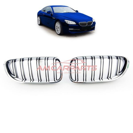 MŘÍŽKA BMW 6 F13 F12 F06 11-18 M STYLE ČERNÁ CHROMOVÁ