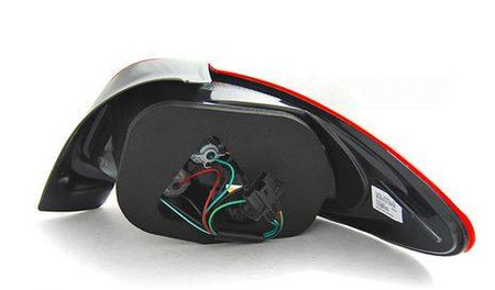 Peugeot 206 98 LED žárovky - červená bílá LED lišta