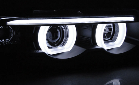 Světlomety Bmw E38 94-01 Ringi 3d Led Black