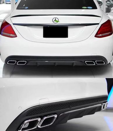 Koncovky výfuku Mercedes W213, GLC X253 chromované