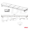 Beam LED výstražné světlo 51 funkcí 96cm schválení R65 R10 12-24V