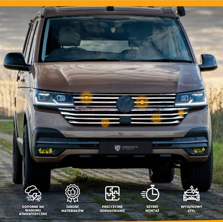 Ozdobné lišty mřížky přední masky pro RENAULT TRAFIC III 2014-2019