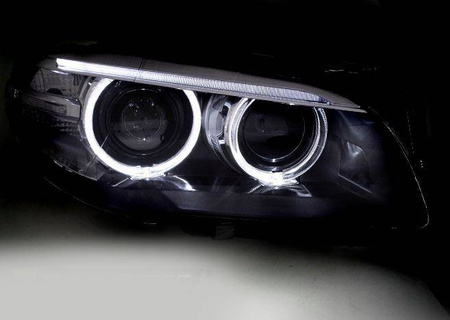 F10 F11 přední světla 10-13 RINGI LED DRL BLACK X