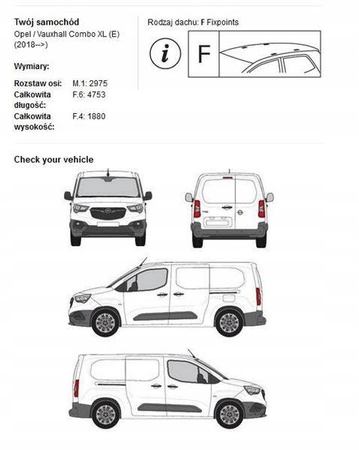 Střešní nosič zavazadel Opel Combo XL