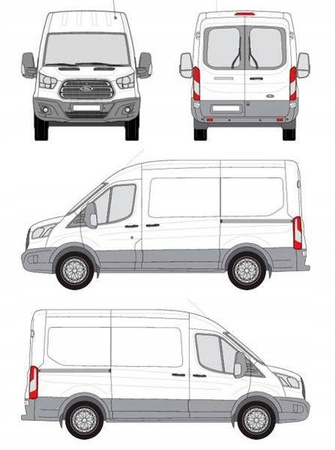 Střešní plošina kufru Ford Transit VIII L2H2