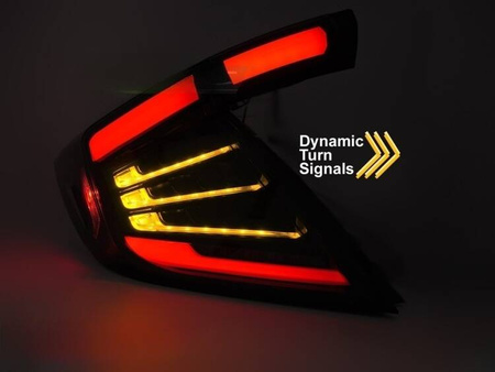 LED světla pro Honda Civic X 16-21 Hatchback kouřová