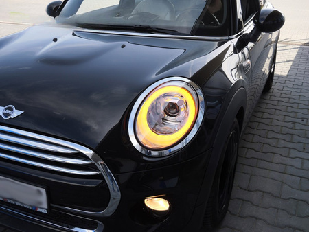 TUBE LIGHT Chromové LED DRL světlomety pro MINI Cooper F55 / F56 / F57 2014-2017