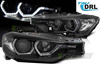BMW F30 F31 11-15 LED ČERNÉ DRL světlomety