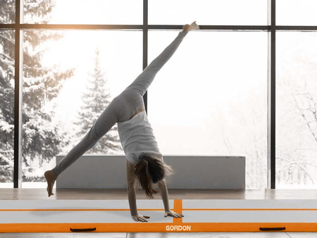 AIRTRACK 5 M ORANŽOVÁ AKROBATICKÁ DRÁHA GYMNASTICKÁ PODLOŽKA NAFUKOVACÍ MATRACE SILNÁ PUMP TAŠKA NA Cvičení ZÁBAVA PRO DĚTI DOSPĚLÉ