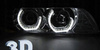 BMW E39 CHROM LED světlomety + kroužky