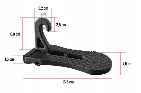 Univerzální stupínek na bočním závěsu dveří