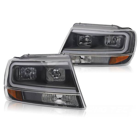 Přední světlomety Chrysler Jeep Grand Cherokee 99-05 ČERNÁ