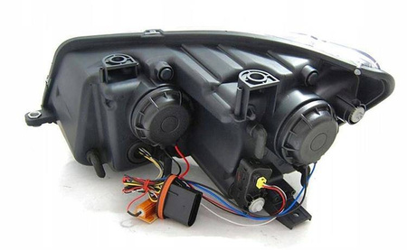 Světla Vw Touran II 10-15 černá trubice drl dts vedl