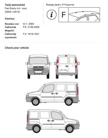 Střešní nosič Fiat Doblo III Opel Combo D