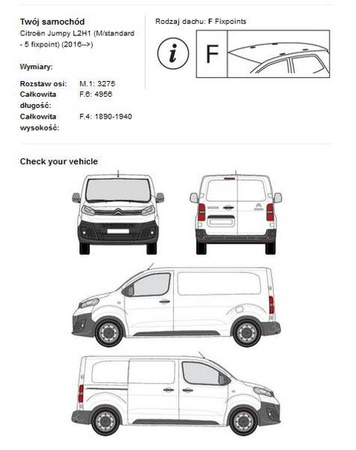 Střešní zavazadlová plošina Cruz Peugeot Expert III