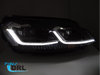 SVĚTLOMETY STŘÍBRNÉ LED SEQ DRL VW GOLF VII